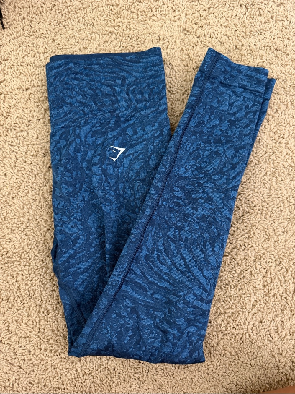 Gymshark Navy Blue Textured Leggings